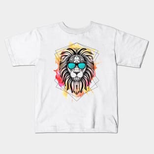 Watercolor Lion Kids T-Shirt